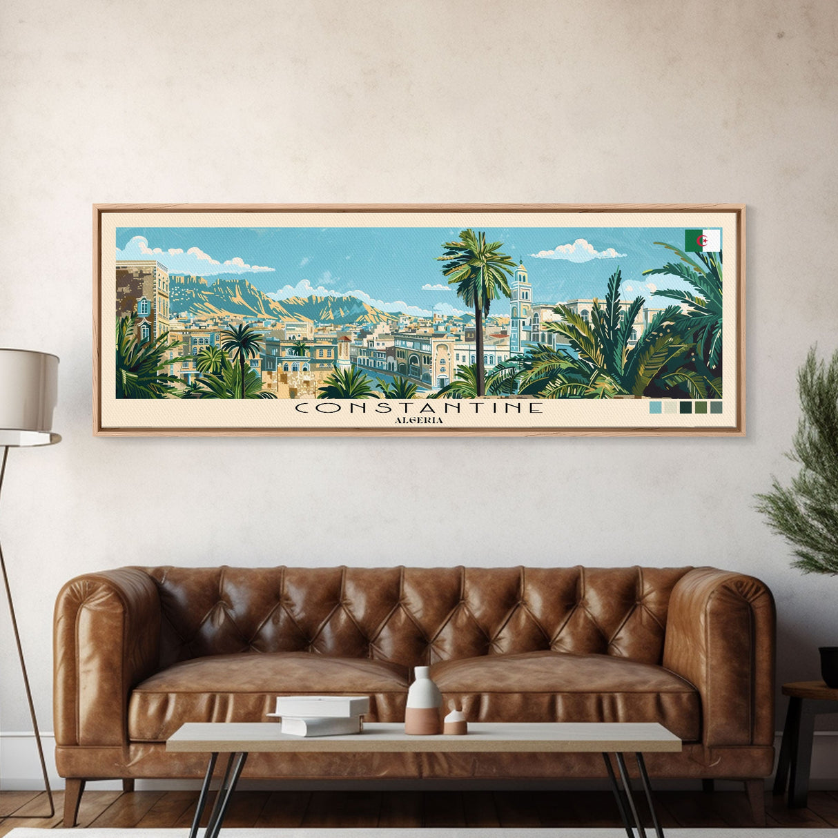 Constantine, Algeria Panoramic Canvas Print, Constantine, Algeria Painting, Algeria Art, Constantine Travel Poster, Travel Art, Housewarming Gift