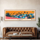 Dakar, Senegal Panoramic Canvas Print, Dakar, Senegal Painting, Senegal Art, Dakar Travel Poster, Travel Art, Vacation Gift