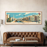 Damascus, Syria Panoramic Canvas Print, Damascus, Syria Painting, Syria Art, Damascus Travel Poster, Travel Art, Guest Room Painting