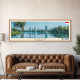 Depok, Indonesia Panoramic Canvas Print, Depok, Indonesia Painting, Indonesia Art, Depok Travel Poster, Travel Art, Guest Room Painting