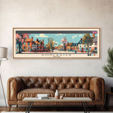 Doncaster, England Panoramic Canvas Print, Doncaster, England Painting, England Art, Doncaster Travel Poster, Travel Art, Guest Room Painting