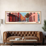 Drogheda, Ireland Panoramic Canvas Print, Drogheda, Ireland Painting, Ireland Art, Drogheda Travel Poster, Travel Art, Living Room Painting