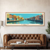 Dublin, Ireland Panoramic Canvas Print, Dublin, Ireland Painting, Ireland Art, Dublin Travel Poster, Travel Art, Guest Room Painting