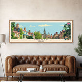 Durham, England Panoramic Canvas Print, Durham, England Painting, England Art, Durham Travel Poster, Travel Art, Vacation Gift