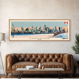 Edmonton, Canada Panoramic Canvas Print, Edmonton, Canada Painting, Canada Art, Edmonton Travel Poster, Travel Art, Living Room Painting