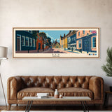 Ely, England Panoramic Canvas Print, Ely, England Painting, England Art, Ely Travel Poster, Travel Art, Living Room Painting