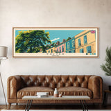 Exeter, England Panoramic Canvas Print, Exeter, England Painting, England Art, Exeter Travel Poster, Travel Art, Vacation Gift