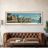 Fayyum, Egypt Panoramic Canvas Print, Fayyum, Egypt Painting, Egypt Art, Fayyum Travel Poster, Travel Art, Housewarming Gift