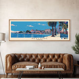 Geelong, Australia Panoramic Canvas Print, Geelong, Australia Painting, Australia Art, Geelong Travel Poster, Travel Art, Guest Room Painting