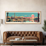 Gizeh, Egypt Panoramic Canvas Print, Gizeh, Egypt Painting, Egypt Art, Gizeh Travel Poster, Travel Art, Vacation Gift