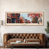 Guelph, Canada Panoramic Canvas Print, Guelph, Canada Painting, Canada Art, Guelph Travel Poster, Travel Art, Living Room Painting