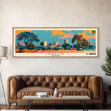 Gweru, Zimbabwe Panoramic Canvas Print, Gweru, Zimbabwe Painting, Zimbabwe Art, Gweru Travel Poster, Travel Art, Guest Room Painting