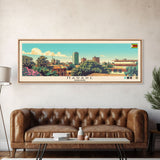 Harare, Zimbabwe Panoramic Canvas Print, Harare, Zimbabwe Painting, Zimbabwe Art, Harare Travel Poster, Travel Art, Guest Room Painting