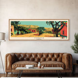 Jimma, Ethiopia Panoramic Canvas Print, Jimma, Ethiopia Painting, Ethiopia Art, Jimma Travel Poster, Travel Art, Living Room Painting