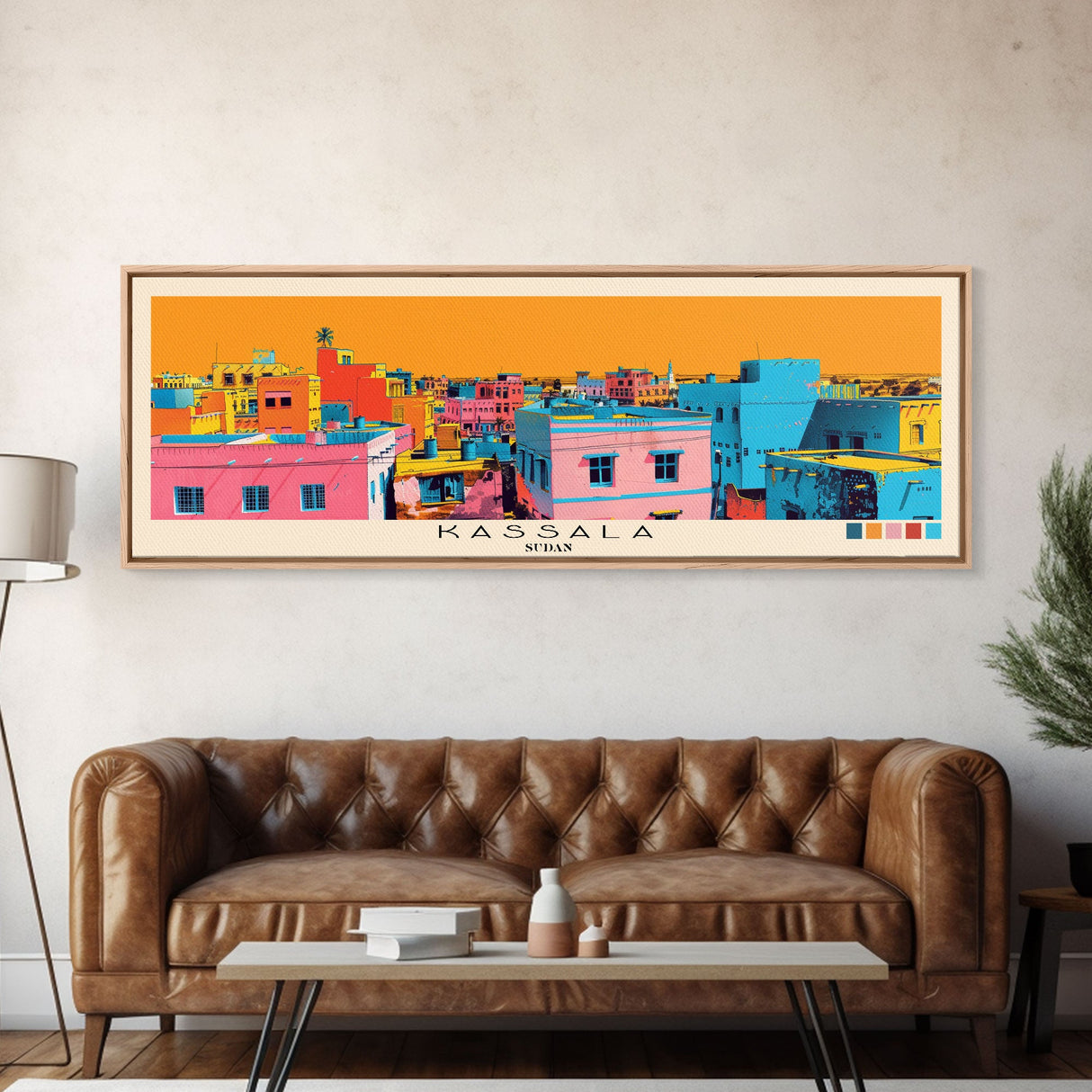 Kassala,  Sudan Panoramic Canvas Print, Kassala,  Sudan Painting,  Sudan Art, Kassala Travel Poster, Travel Art, Guest Room Painting