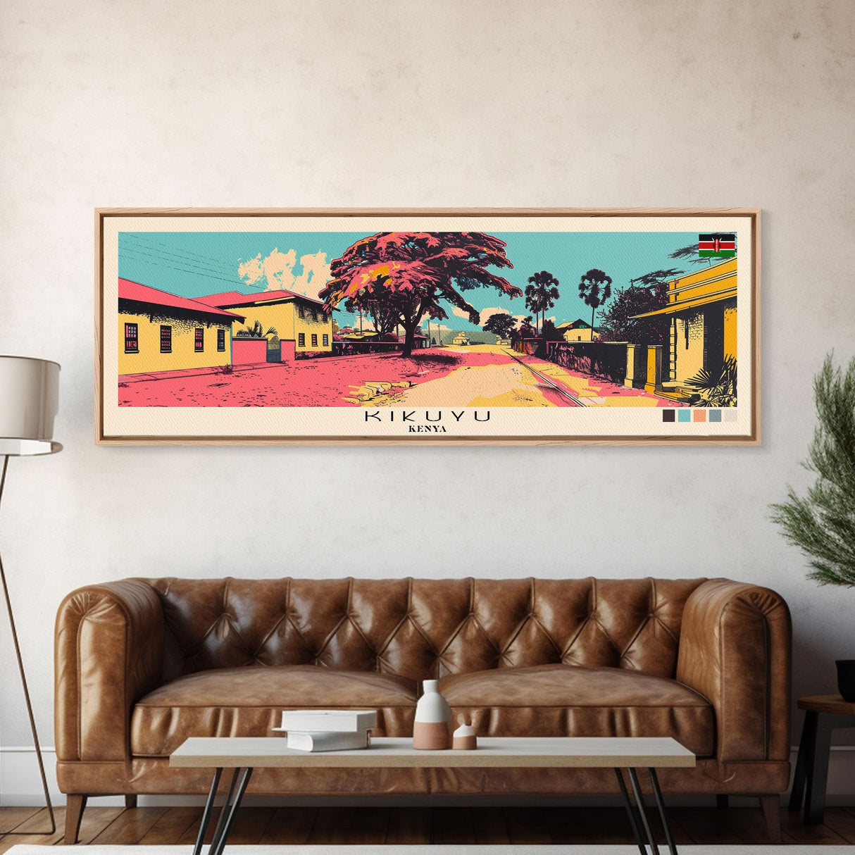 Kikuyu, Kenya Panoramic Canvas Print, Kikuyu, Kenya Painting, Kenya Art, Kikuyu Travel Poster, Travel Art, Guest Room Painting