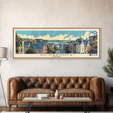 Kilmarnock, Scotland Panoramic Canvas Print, Kilmarnock, Scotland Painting, Scotland Art, Kilmarnock Travel Poster, Travel Art, Living Room Painting