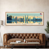 Kuala Lumpur, Malaysia Panoramic Canvas Print, Kuala Lumpur, Malaysia Painting, Malaysia Art, Kuala Lumpur Travel Poster, Travel Art, Guest Room Painting