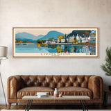 Livingston, Scotland Panoramic Canvas Print, Livingston, Scotland Painting, Scotland Art, Livingston Travel Poster, Travel Art, Vacation Gift