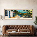 Machala, Ecuador Panoramic Canvas Print, Machala, Ecuador Painting, Ecuador Art, Machala Travel Poster, Travel Art, Guest Room Painting