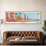 Manta, Ecuador Panoramic Canvas Print, Manta, Ecuador Painting, Ecuador Art, Manta Travel Poster, Travel Art, Guest Room Painting