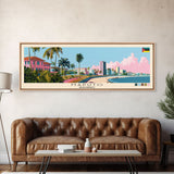 Maputo, Mozambique Panoramic Canvas Print, Maputo, Mozambique Painting, Mozambique Art, Maputo Travel Poster, Travel Art, Guest Room Painting