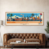 Meknes, Morocco Panoramic Canvas Print, Meknes, Morocco Painting, Morocco Art, Meknes Travel Poster, Travel Art, Guest Room Painting