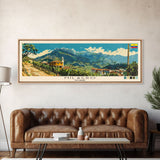 Milagro, Ecuador Panoramic Canvas Print, Milagro, Ecuador Painting, Ecuador Art, Milagro Travel Poster, Travel Art, Vacation Gift