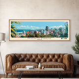 Montevideo, Uruguay Panoramic Canvas Print, Montevideo, Uruguay Painting, Uruguay Art, Montevideo Travel Poster, Travel Art, Guest Room Painting