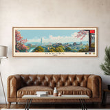 Nanjing, China Panoramic Canvas Print, Nanjing, China Painting, China Art, Nanjing Travel Poster, Travel Art, Housewarming Gift