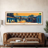 Ndola, Zambia Panoramic Canvas Print, Ndola, Zambia Painting, Zambia Art, Ndola Travel Poster, Travel Art, Guest Room Painting