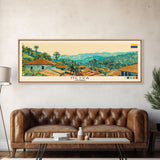 Neiva, Colombia Panoramic Canvas Print, Neiva, Colombia Painting, Colombia Art, Neiva Travel Poster, Travel Art, Guest Room Painting