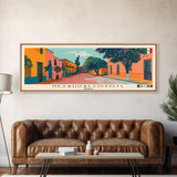 Nezahualcoyotl, Mexico Panoramic Canvas Print, Nezahualcoyotl, Mexico Painting, Mexico Art, Nezahualcoyotl Travel Poster, Travel Art, Living Room Painting