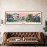 Nonthaburi, Thailand Panoramic Canvas Print, Nonthaburi, Thailand Painting, Thailand Art, Nonthaburi Travel Poster, Travel Art, Guest Room Painting