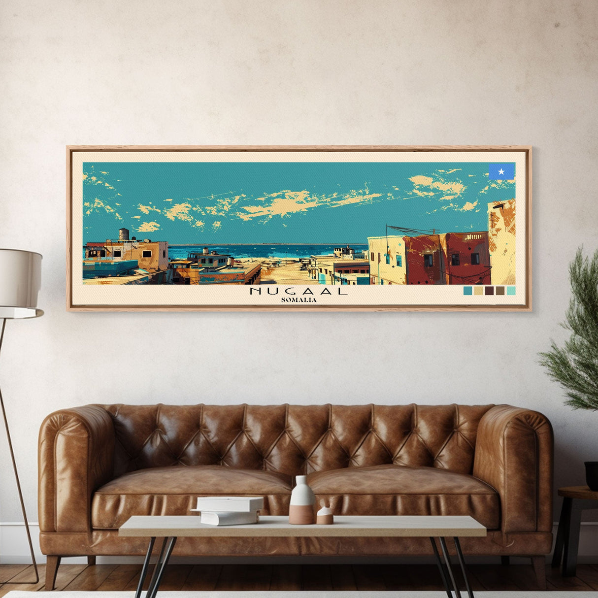 Nugaal, Somalia Panoramic Canvas Print, Nugaal, Somalia Painting, Somalia Art, Nugaal Travel Poster, Travel Art, Guest Room Painting