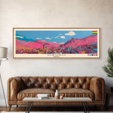 Oruro, Bolivia Panoramic Canvas Print, Oruro, Bolivia Painting, Bolivia Art, Oruro Travel Poster, Travel Art, Guest Room Painting