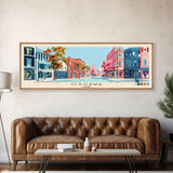 Oshawa, Canada Panoramic Canvas Print, Oshawa, Canada Painting, Canada Art, Oshawa Travel Poster, Travel Art, Housewarming Gift