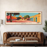 Ouagadougou, Burkina Faso Panoramic Canvas Print, Ouagadougou, Burkina Faso Painting, Burkina Faso Art, Ouagadougou Travel Poster, Travel Art, Guest Room Painting