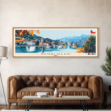 Penalolen, Chile Panoramic Canvas Print, Penalolen, Chile Painting, Chile Art, Penalolen Travel Poster, Travel Art, Guest Room Painting