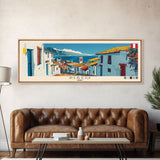 Pisco, Peru Panoramic Canvas Print, Pisco, Peru Painting, Peru Art, Pisco Travel Poster, Travel Art, Living Room Painting