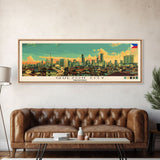 Quezon City, Philippines Panoramic Canvas Print, Quezon City, Philippines Painting, Philippines Art, Quezon City Travel Poster, Travel Art, Guest Room Painting