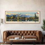 Rancagua, Chile Panoramic Canvas Print, Rancagua, Chile Painting, Chile Art, Rancagua Travel Poster, Travel Art, Guest Room Painting