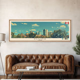 Regina, Canada Panoramic Canvas Print, Regina, Canada Painting, Canada Art, Regina Travel Poster, Travel Art, Housewarming Gift