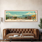 Reynosa, Mexico Panoramic Canvas Print, Reynosa, Mexico Painting, Mexico Art, Reynosa Travel Poster, Travel Art, Guest Room Painting