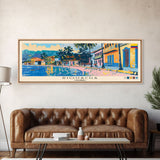 Riohacha, Colombia Panoramic Canvas Print, Riohacha, Colombia Painting, Colombia Art, Riohacha Travel Poster, Travel Art, Guest Room Painting