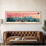 Riyadh, Saudi Arabia Panoramic Canvas Print, Riyadh, Saudi Arabia Painting, Saudi Arabia Art, Riyadh Travel Poster, Travel Art, Housewarming Gift