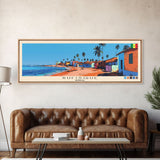 Rufisque, Senegal Panoramic Canvas Print, Rufisque, Senegal Painting, Senegal Art, Rufisque Travel Poster, Travel Art, Guest Room Painting