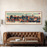 Salisbury, England Panoramic Canvas Print, Salisbury, England Painting, England Art, Salisbury Travel Poster, Travel Art, Guest Room Painting