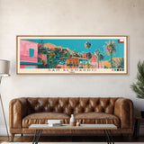 San Bernardo, Chile Panoramic Canvas Print, San Bernardo, Chile Painting, Chile Art, San Bernardo Travel Poster, Travel Art, Vacation Gift