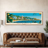 Santa Marta, Colombia Panoramic Canvas Print, Santa Marta, Colombia Painting, Colombia Art, Santa Marta Travel Poster, Travel Art, Guest Room Painting